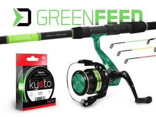 Feederový set Delphin GreenFEED 360cm/100g + 4T + 0,261mm