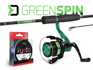 Přívlačový set Delphin GreenSPIN 180cm/30g + 2T + 0,181mm